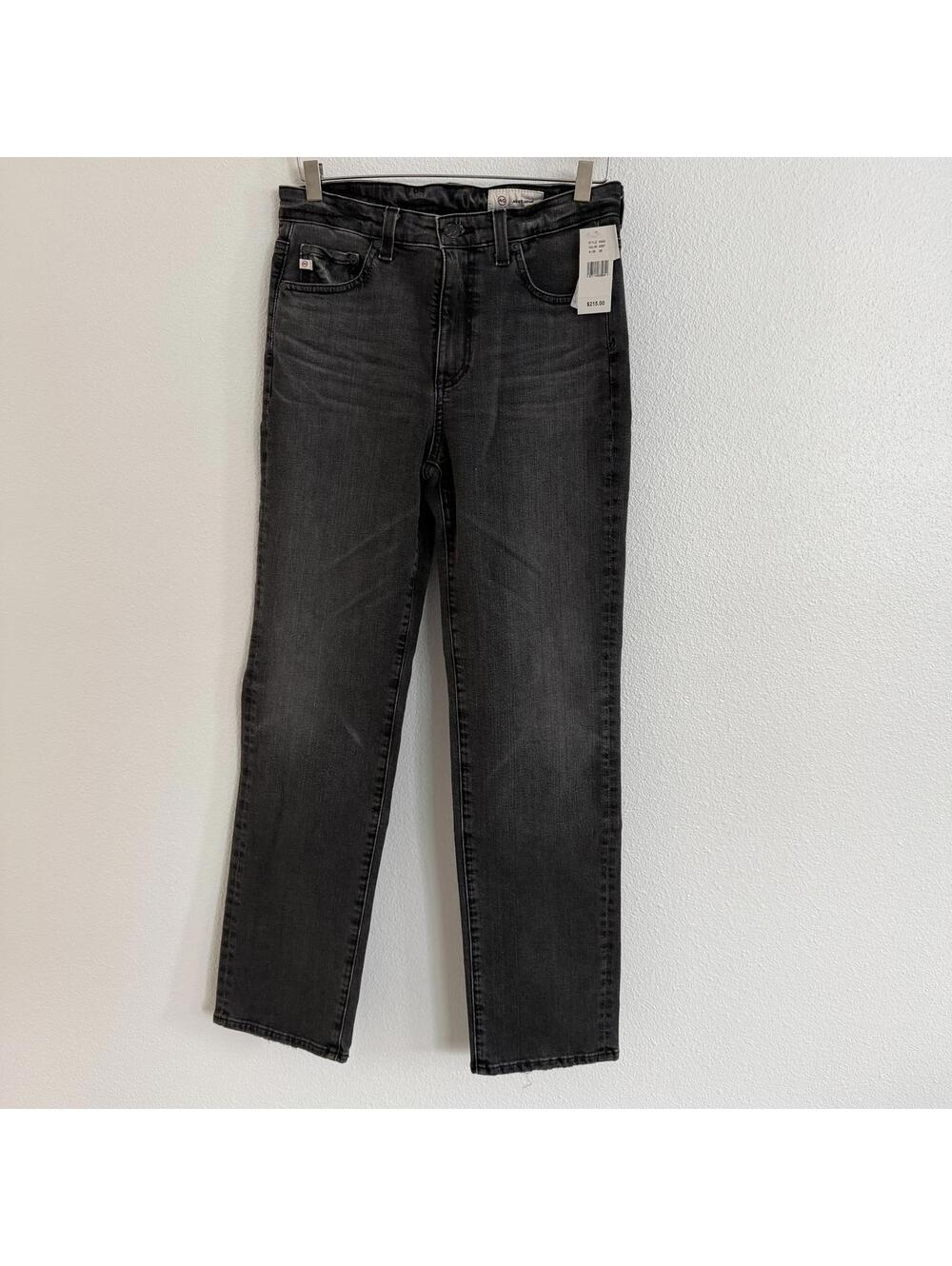 NWT AG Adriano Goldschmied Mari Slim Straight Washed Black Jeans – Size 26R